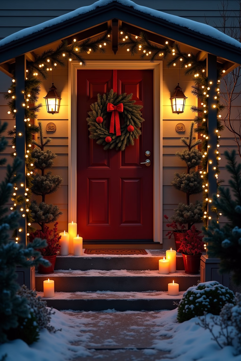 adventsdeko draussen eingang outline 1