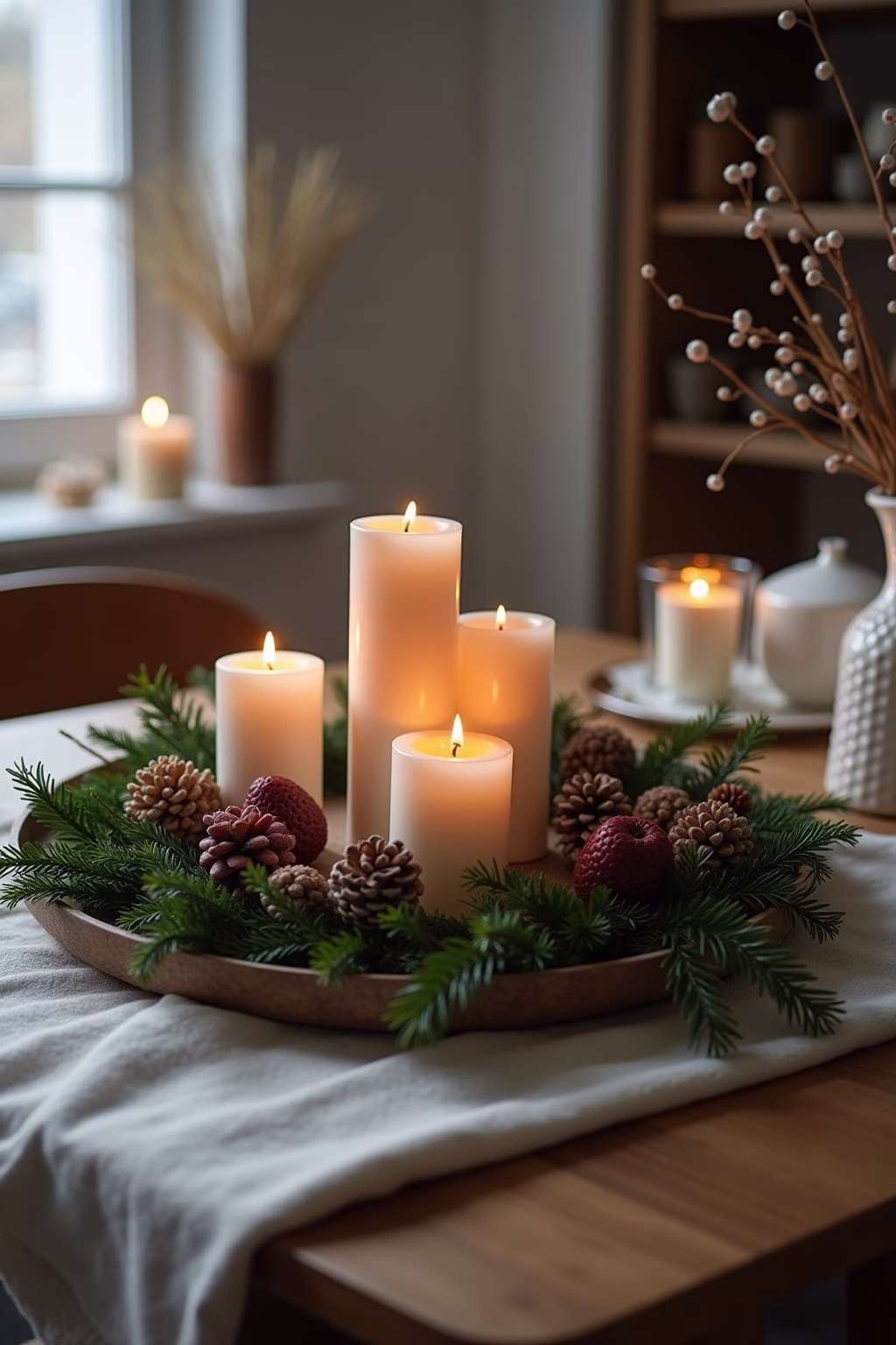 adventskranz modern tablett outline 3