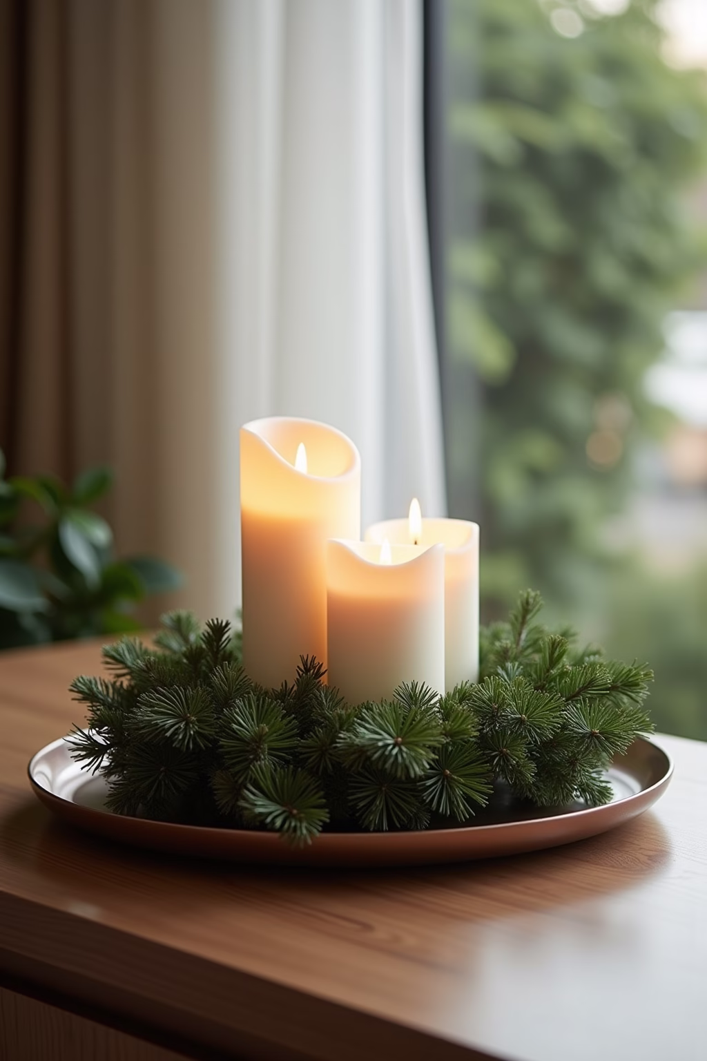 adventskranz modern tablett outline 7