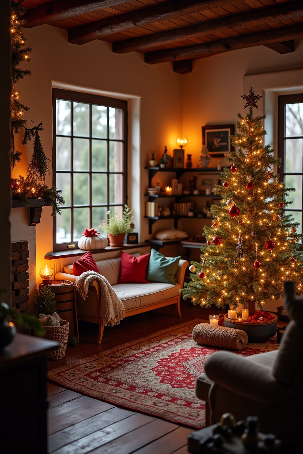 bauernhaus weihnachten outline 5