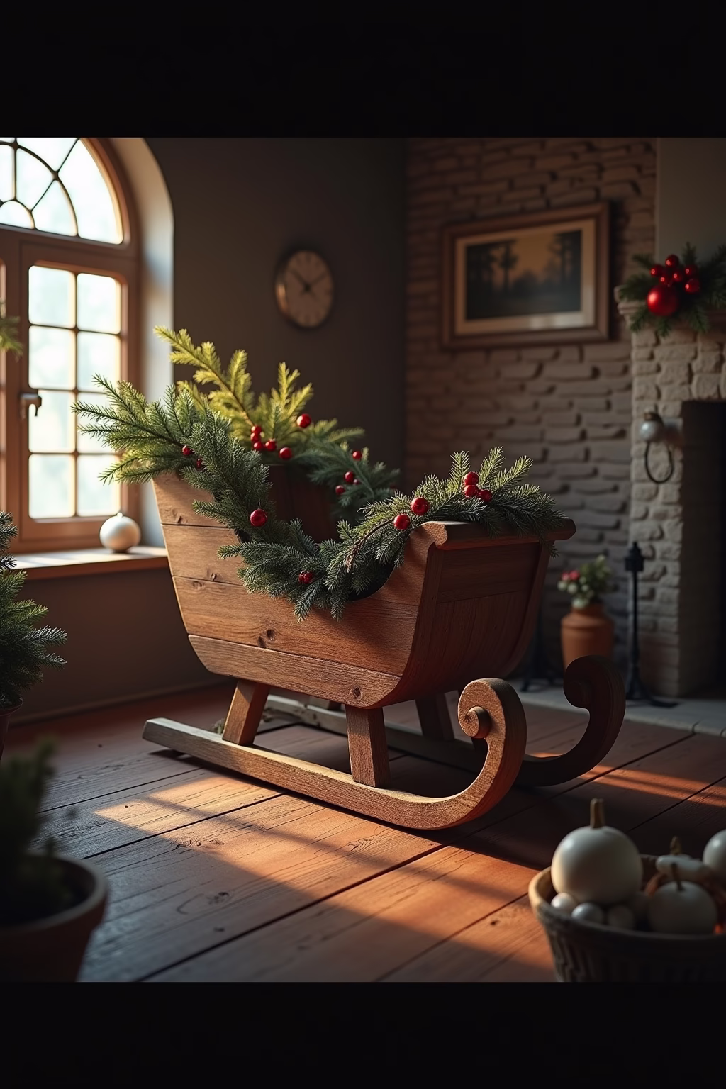 deko schlitten outline 3