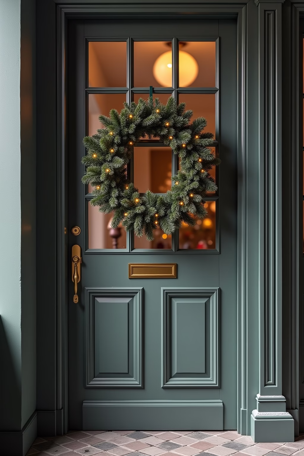 deko weihnachten tuerkranz outline 5