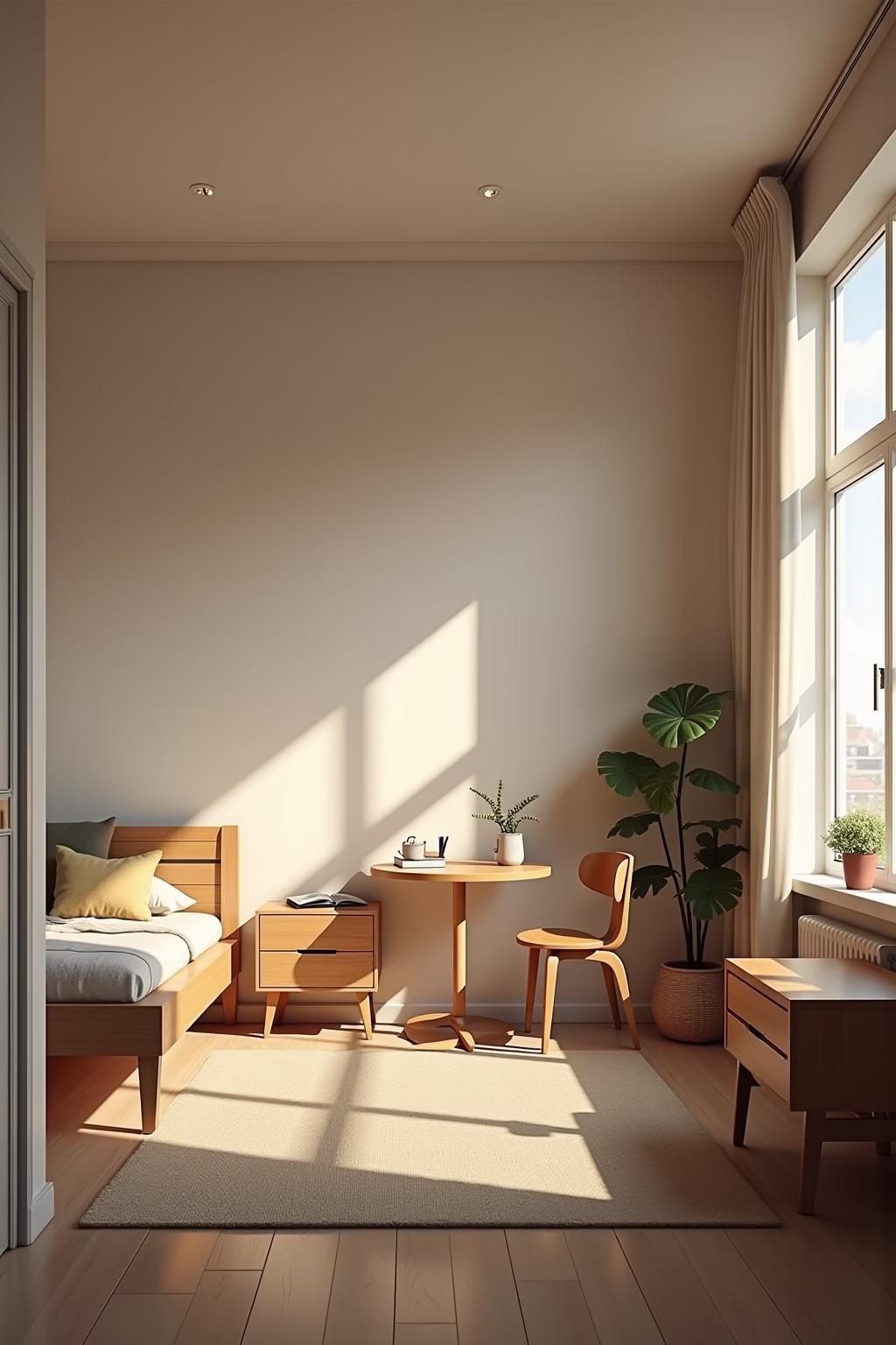 ein zimmer wohnung einrichten ideen outline 2