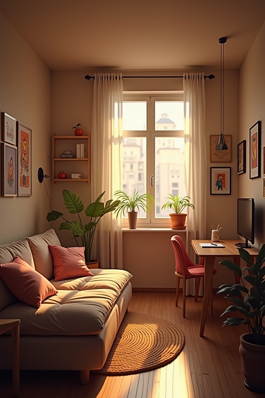 ein zimmer wohnung einrichten ideen outline 8