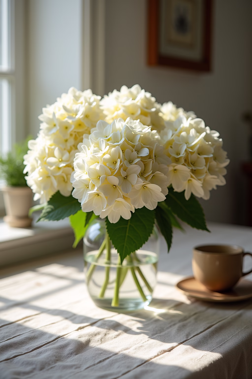 einfache deko mit hortensien outline 1