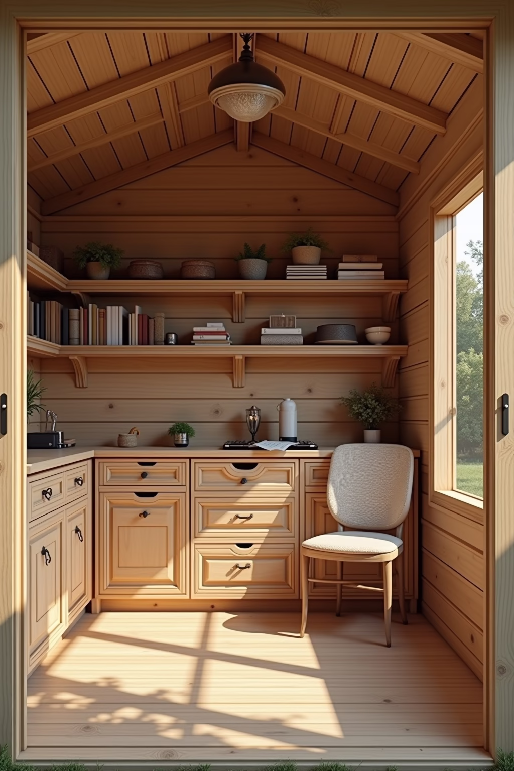 kleine gartenlaube einrichten outline 5