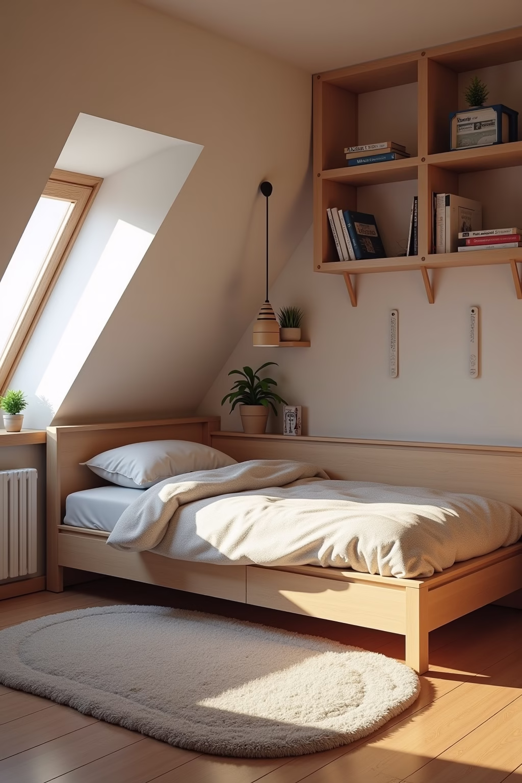 kleines jugendzimmer mit dachschraege einrichten outline 1