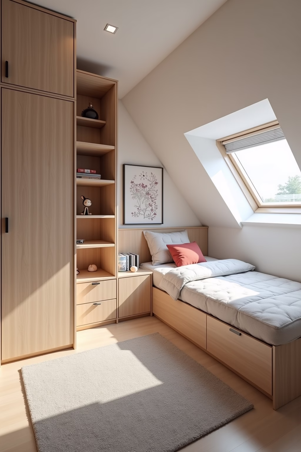 kleines jugendzimmer mit dachschraege einrichten outline 2