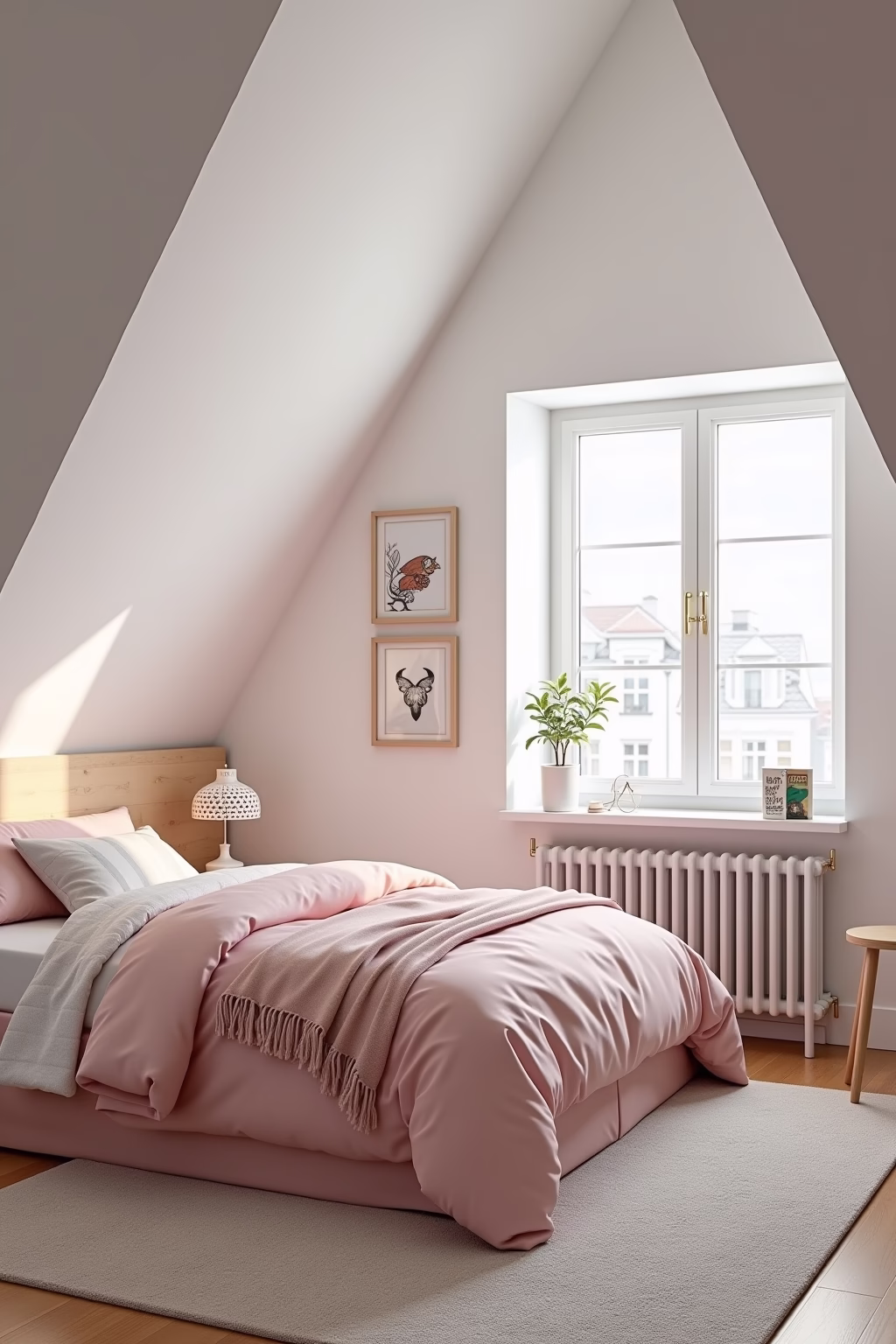 kleines jugendzimmer mit dachschraege einrichten outline 3