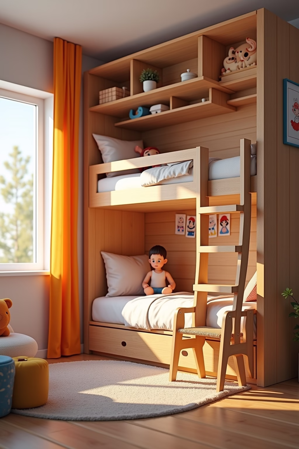 kleines kinderzimmer fuer 2 kinder einrichten outline 1