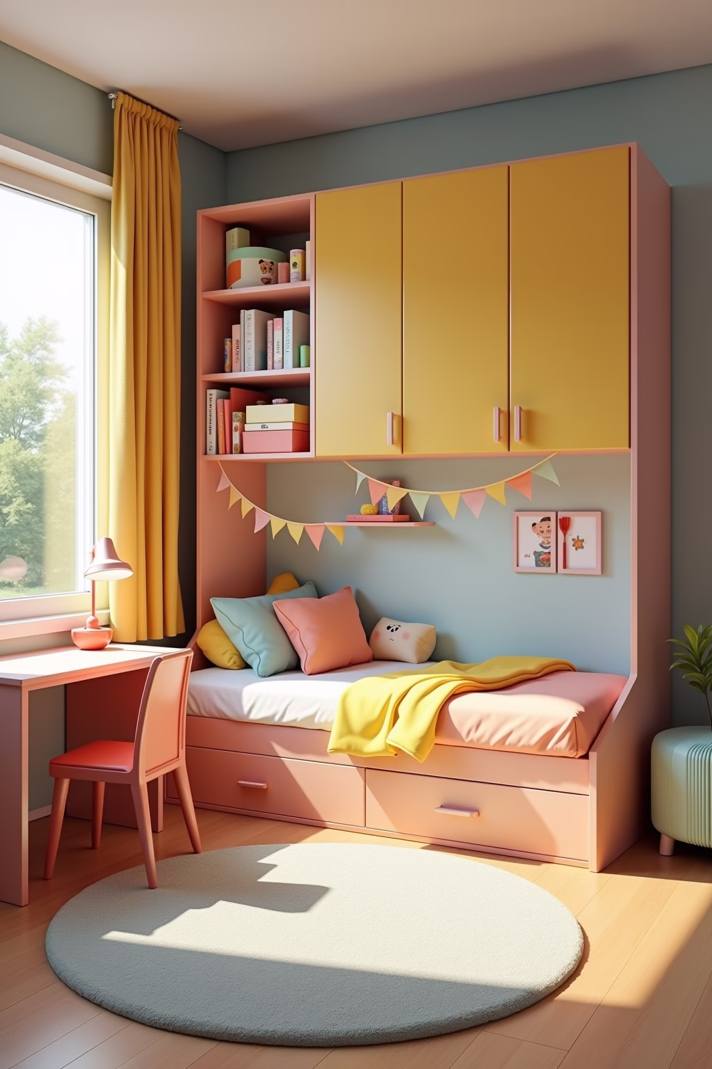 kleines kinderzimmer fuer 2 kinder einrichten outline 8