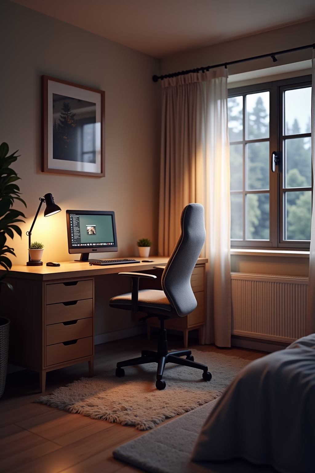 kleines schlafzimmer mit buero einrichten outline 8