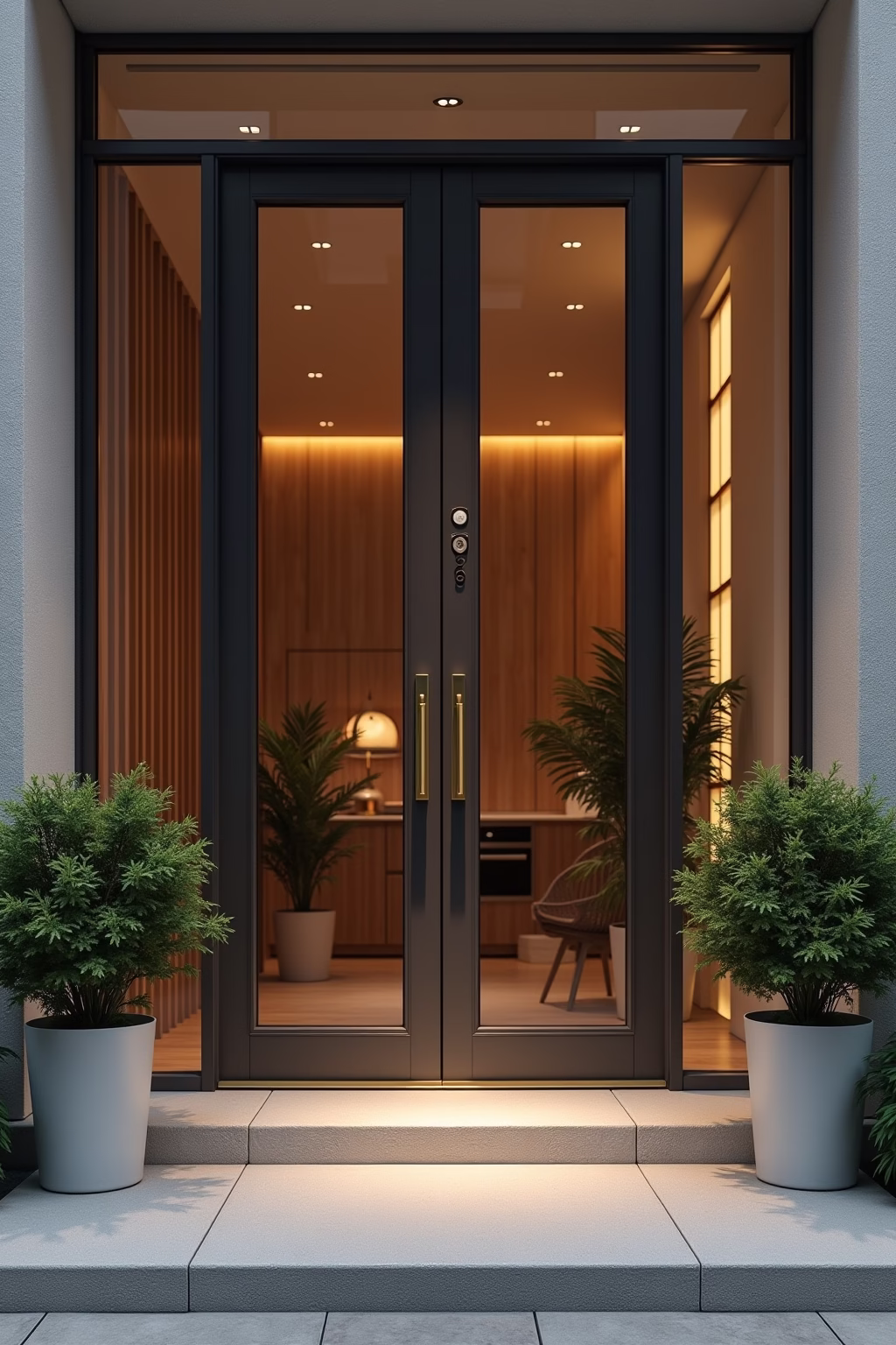 moderne deko vor der haustuer outline 1