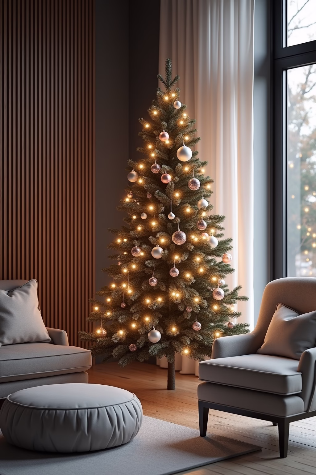 moderne weihnachtsdekoration outline 1