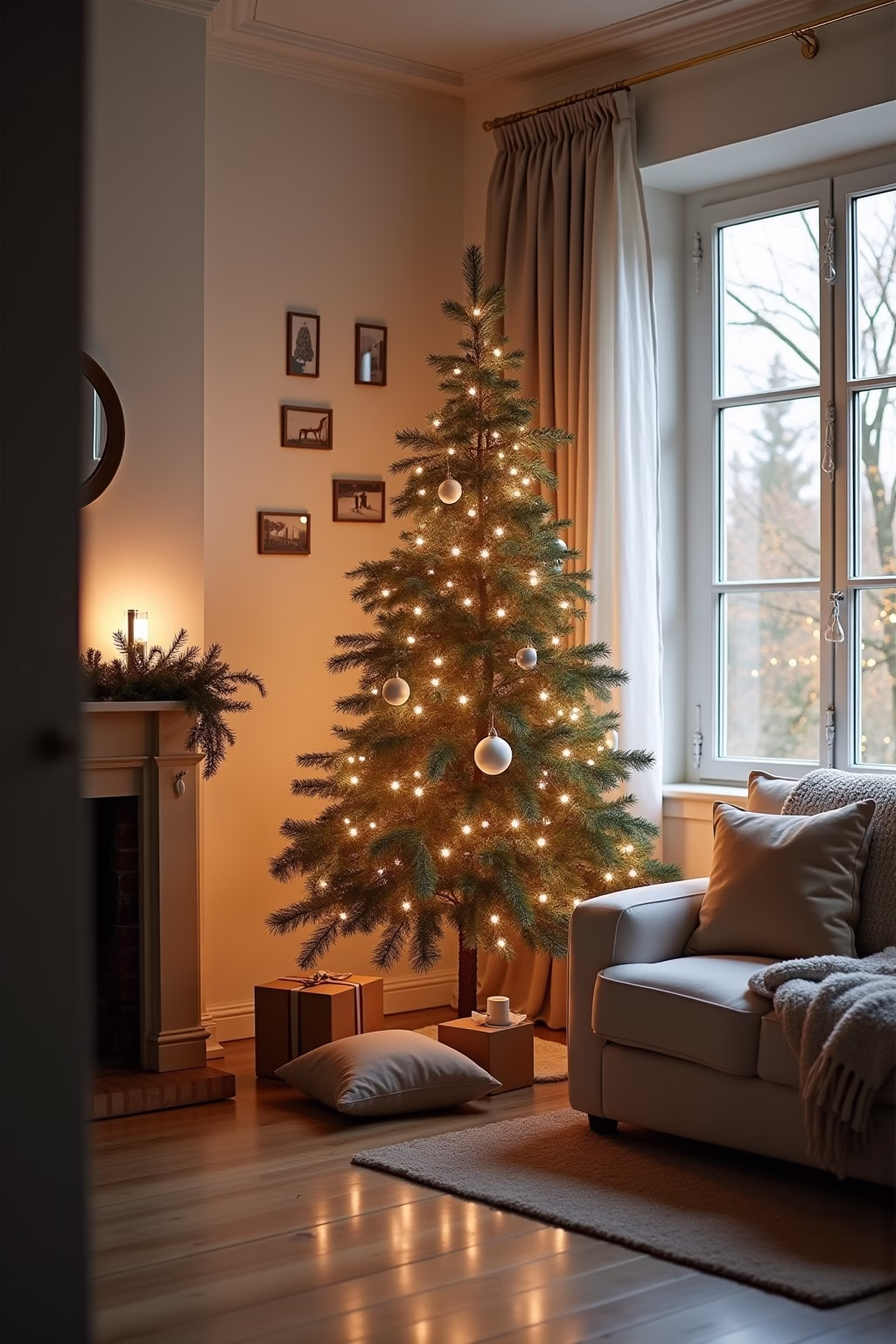 moderne weihnachtsdekoration outline 6