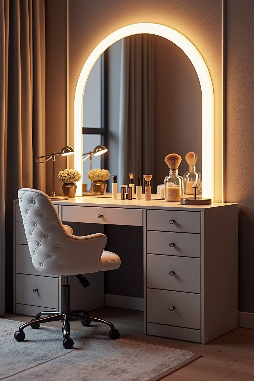 8 Tipps, deinen Schminktisch einrichten - stilvoll 15 schminktisch einrichten outline 3 1