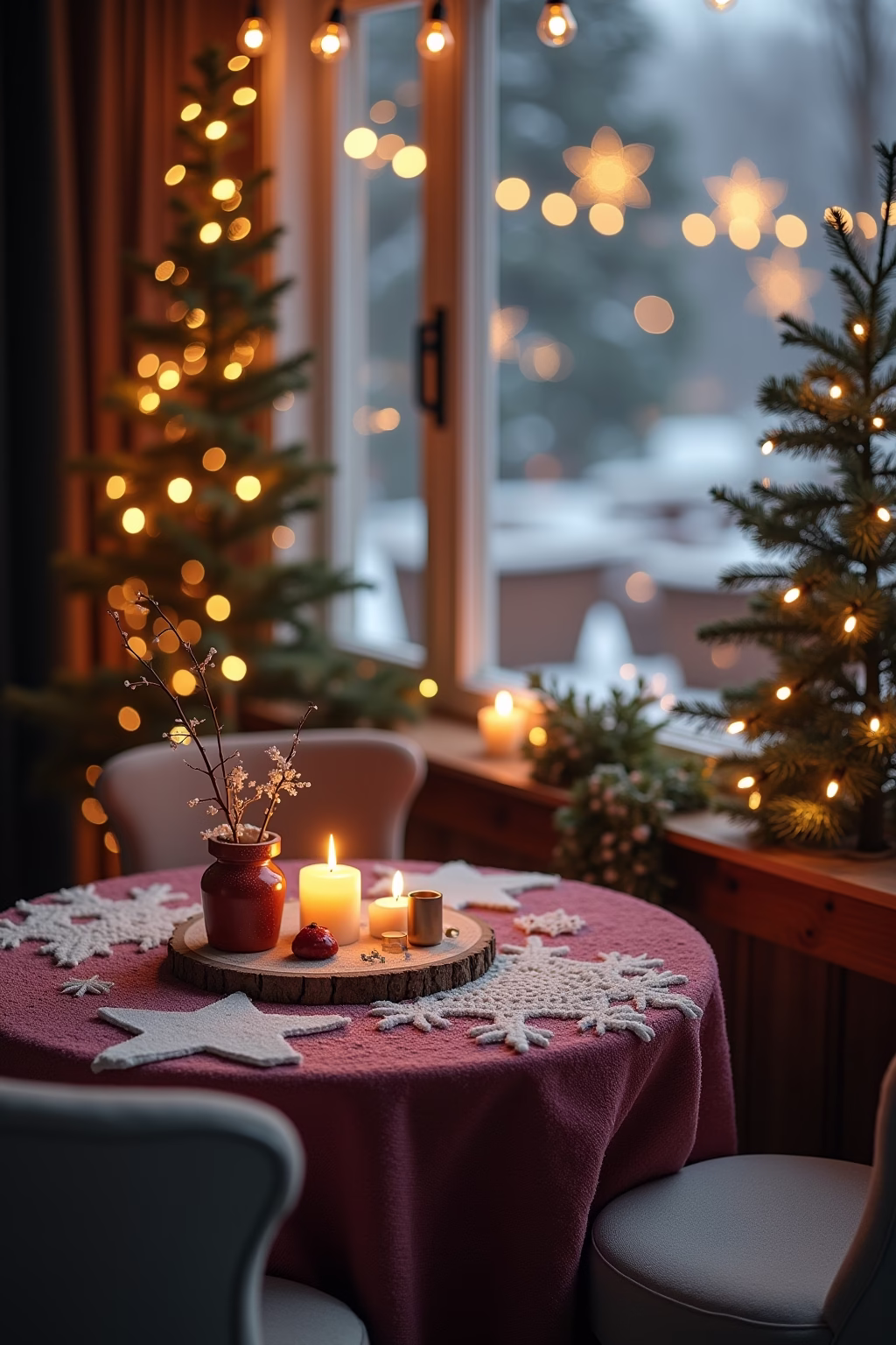 terrasse weihnachtlich dekorieren outline 1