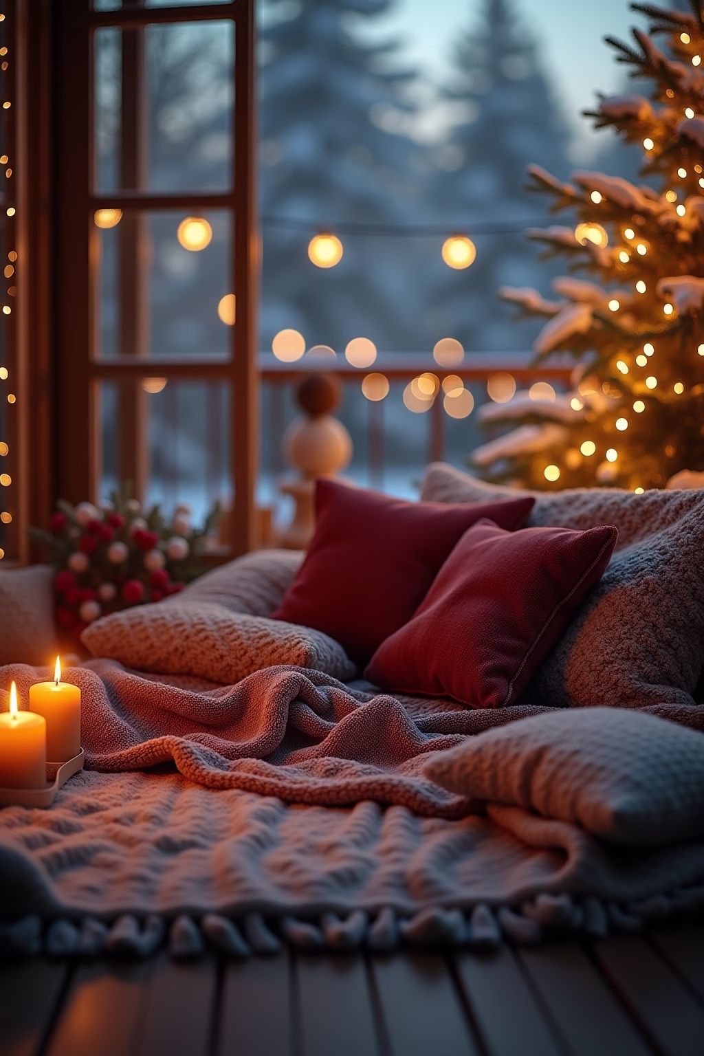 terrasse weihnachtlich dekorieren outline 5