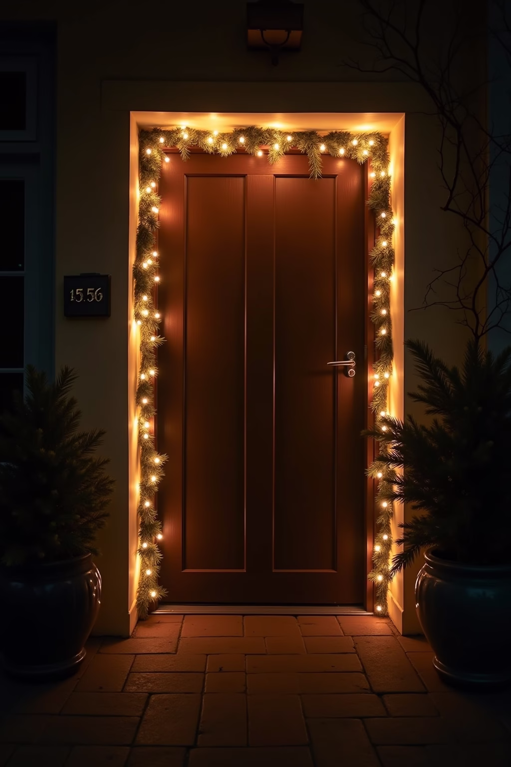 tuerdekoration weihnachten outline 6