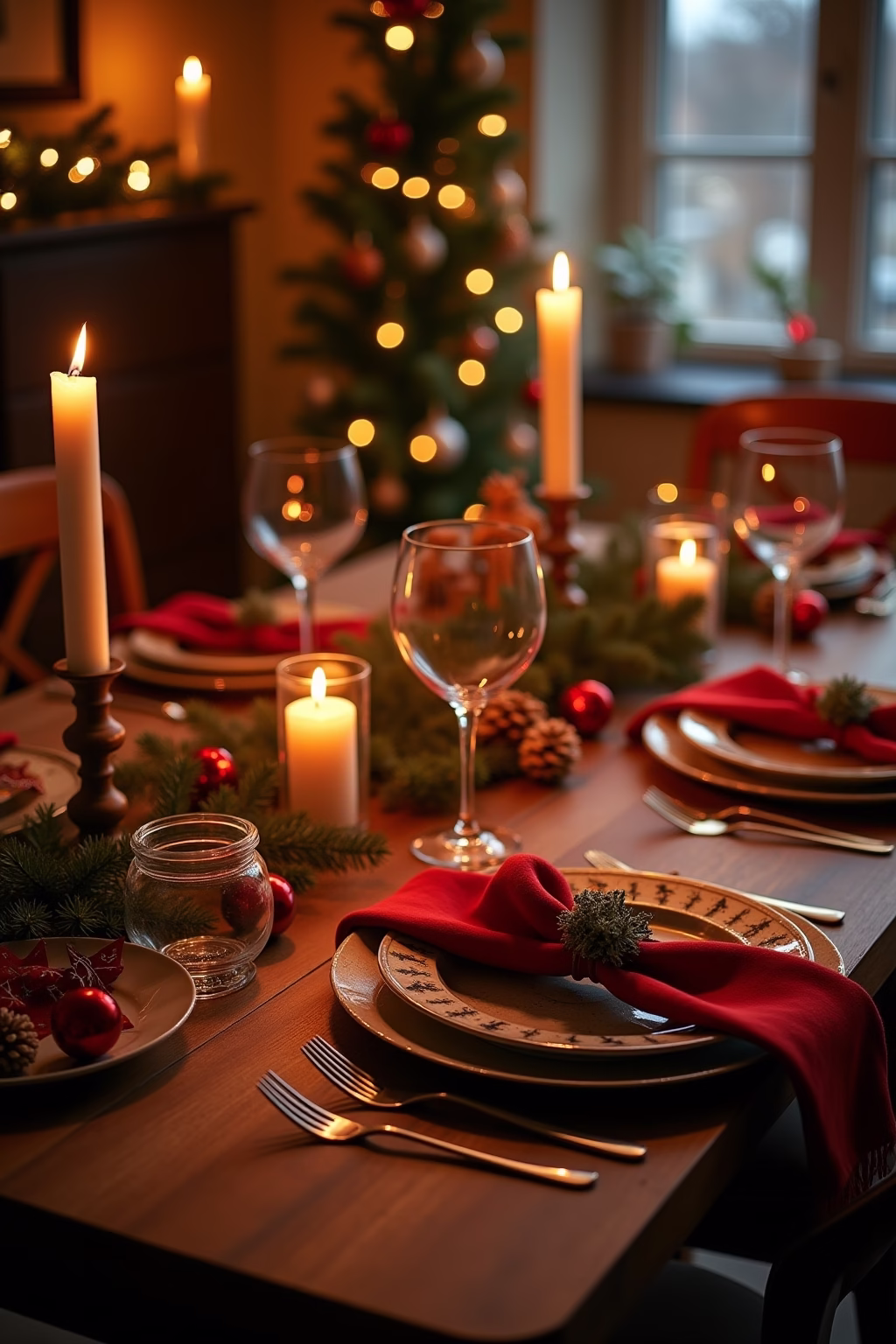 weihnachtliche tischdeko outline 1