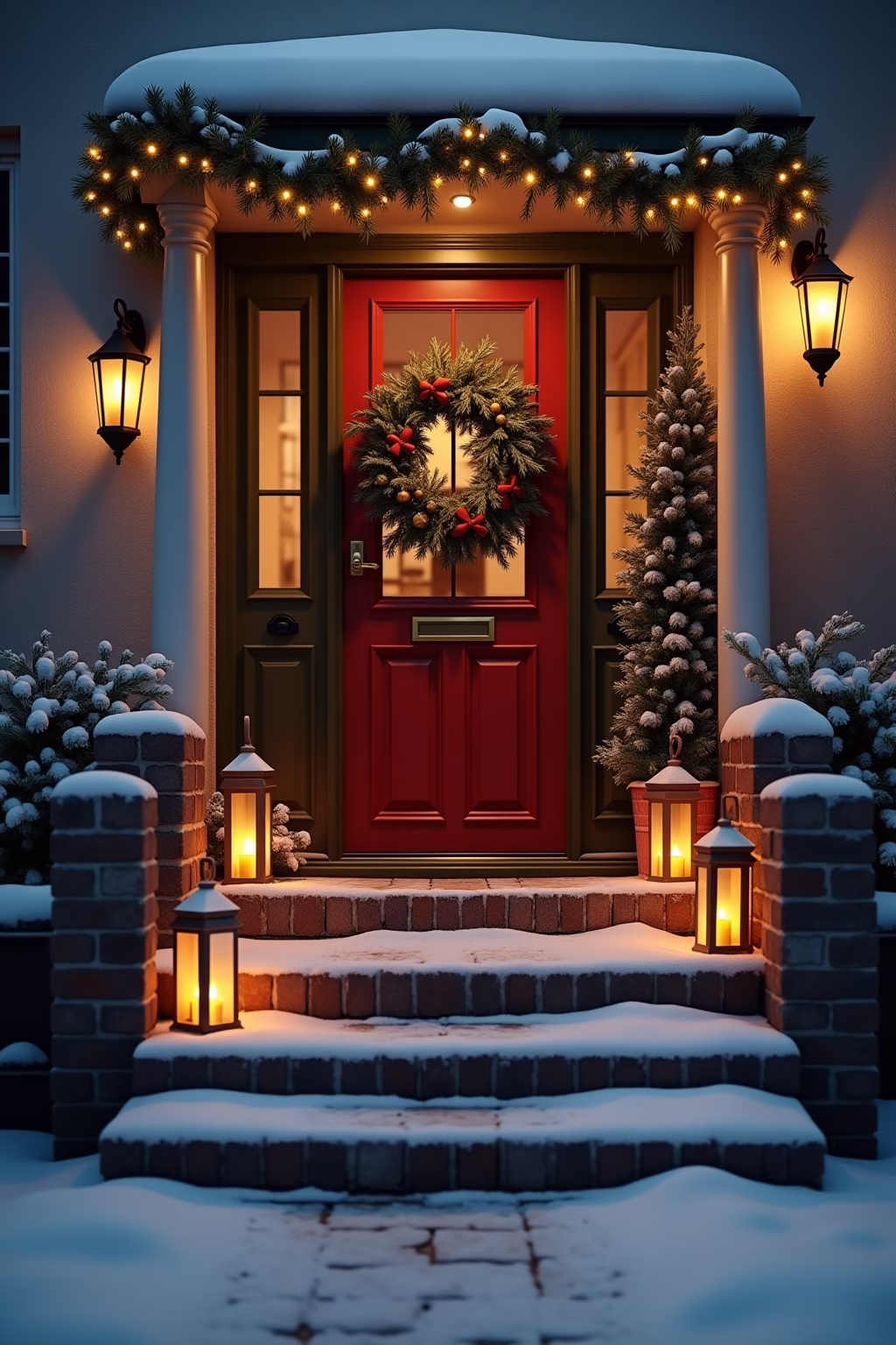 weihnachtsdeko draussen eingang outline 1 1