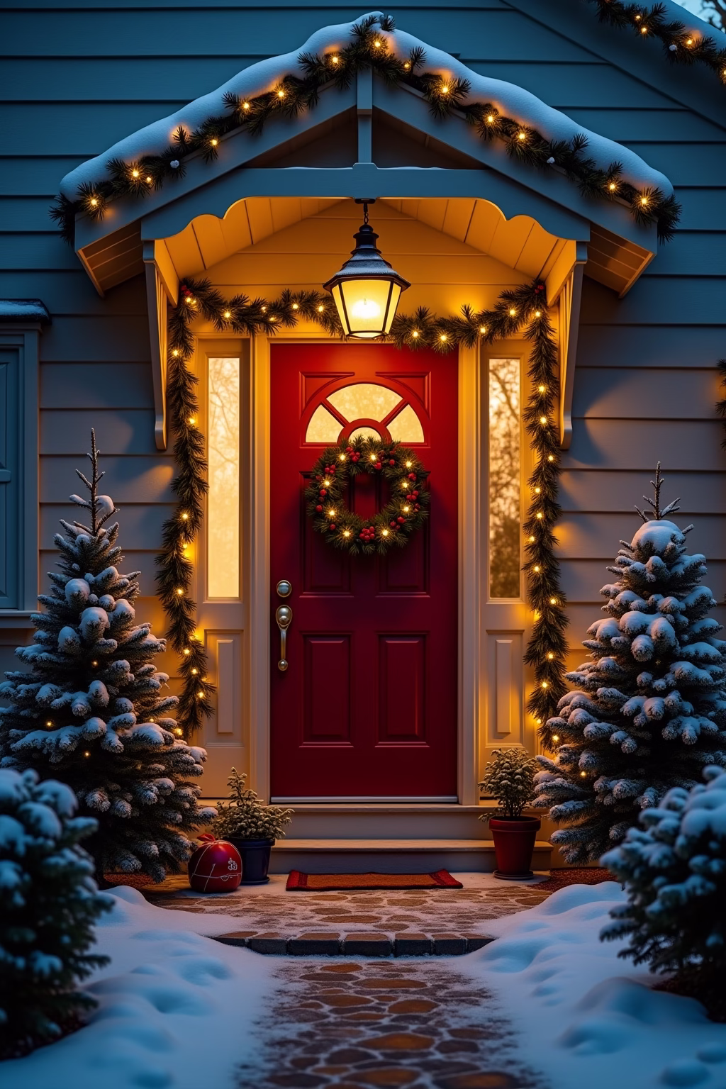 weihnachtsdeko draussen eingang outline 4 1