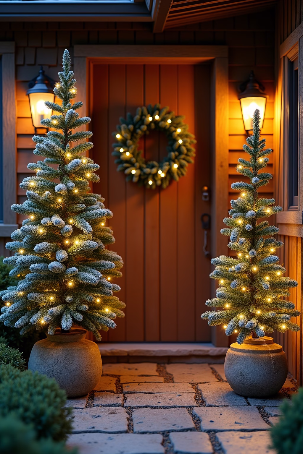 weihnachtsdeko draussen eingang outline 7 1