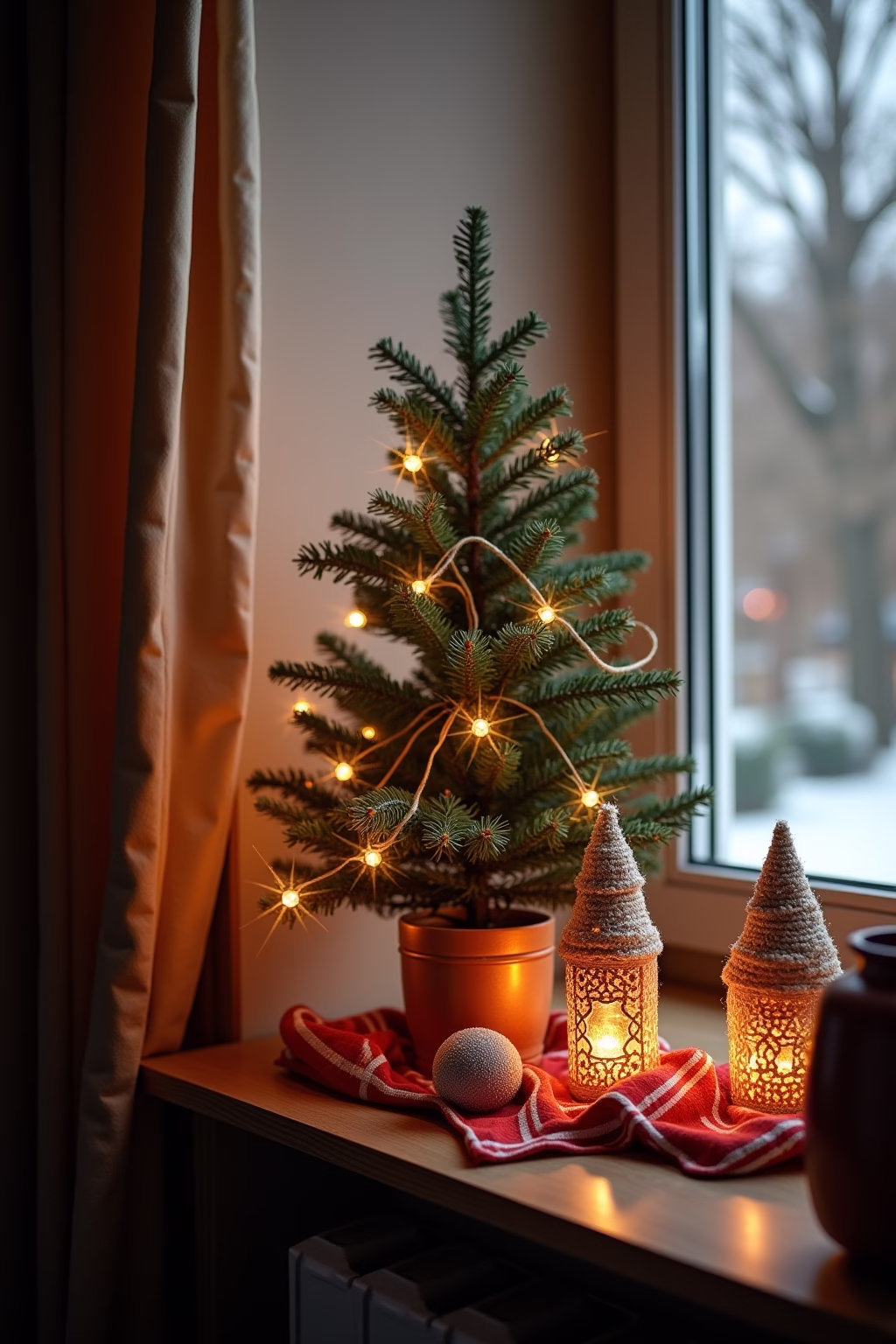 weihnachtsdeko fensterbank innen outline 4