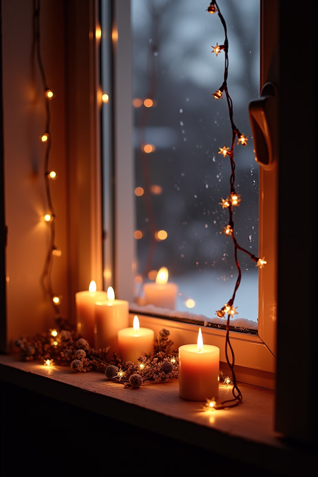 weihnachtsdeko fensterbank innen outline 6