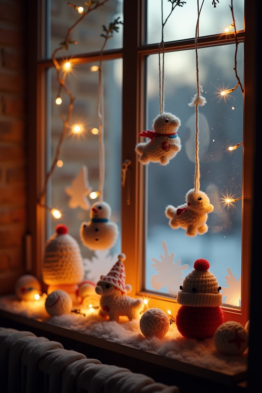 weihnachtsdeko fensterbank innen outline 8