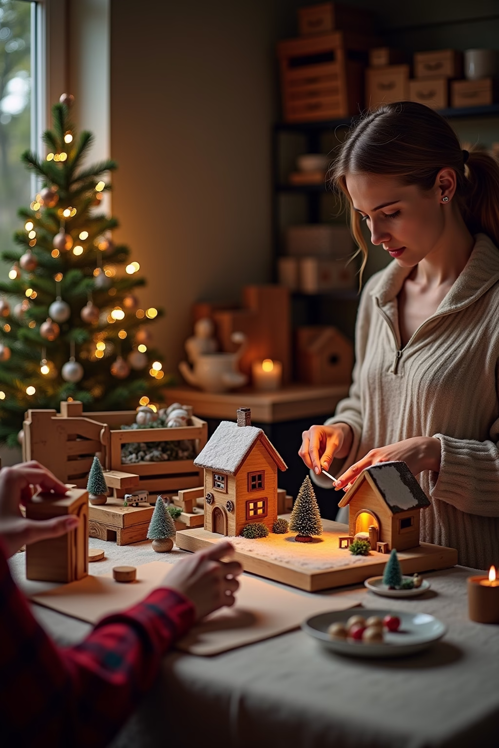 weihnachtsdorf deko ideen outline 5