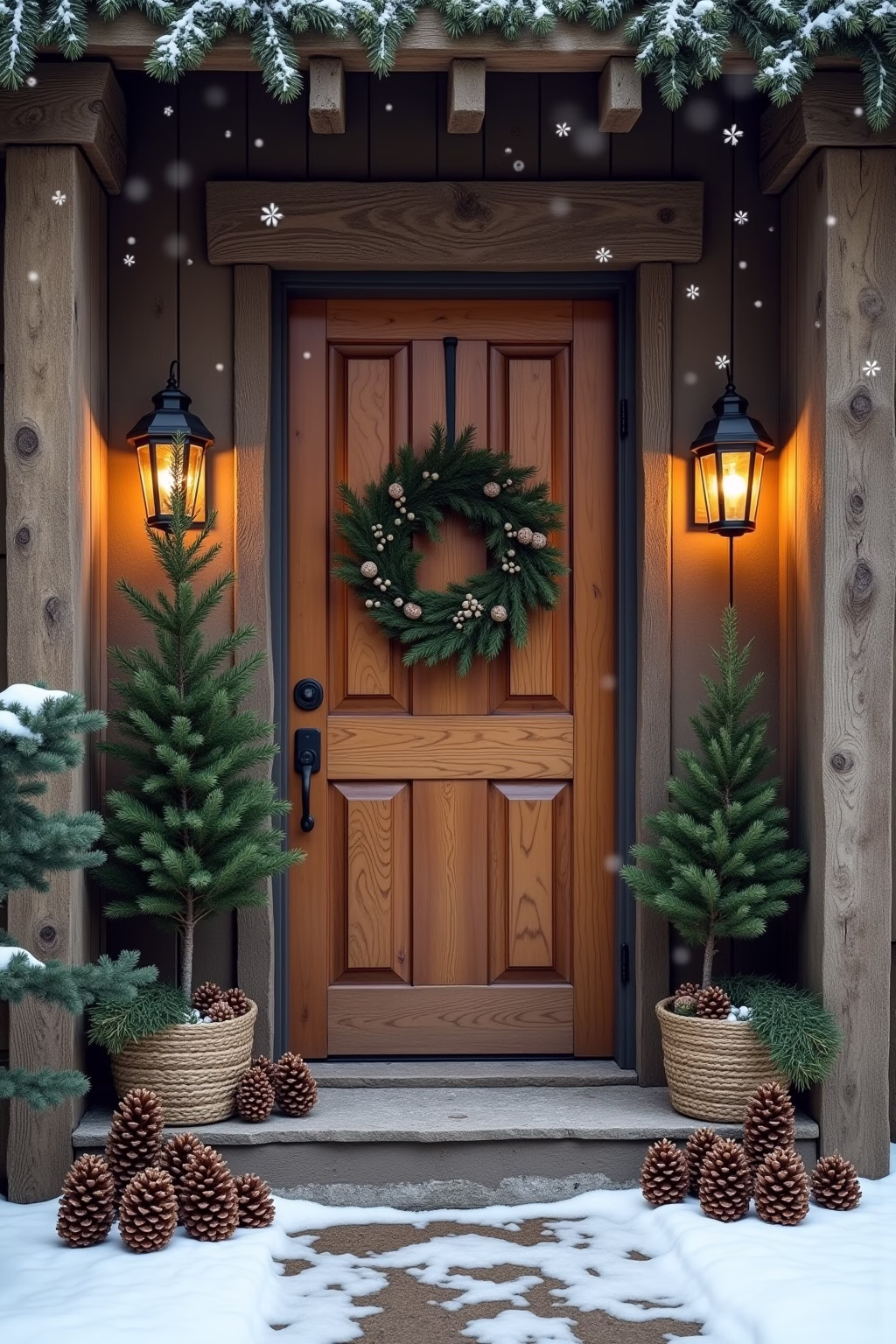 8 Winter Deko Ideen für den Hauseingang 15 winter deko hauseingang outline 3