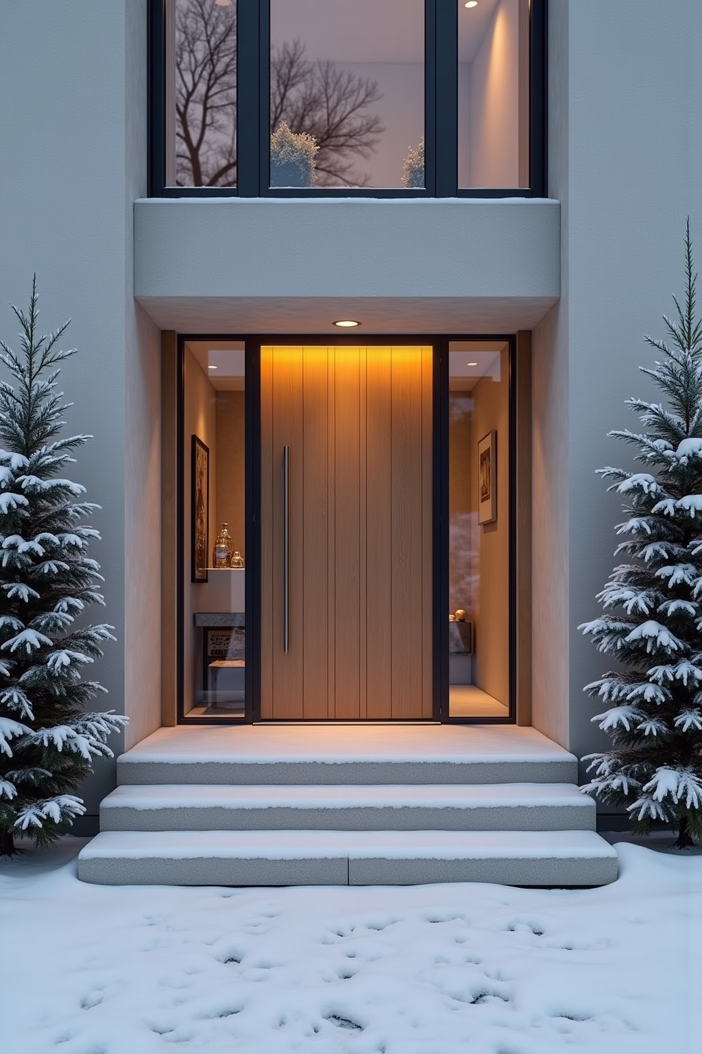 winter deko hauseingang outline 6