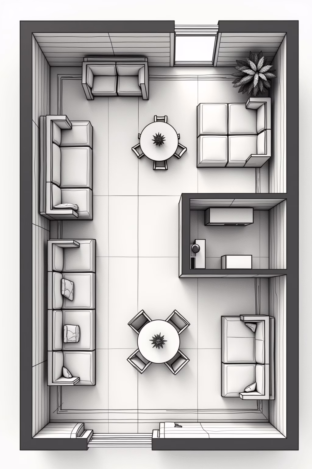 wohnzimmer einrichten outline 2