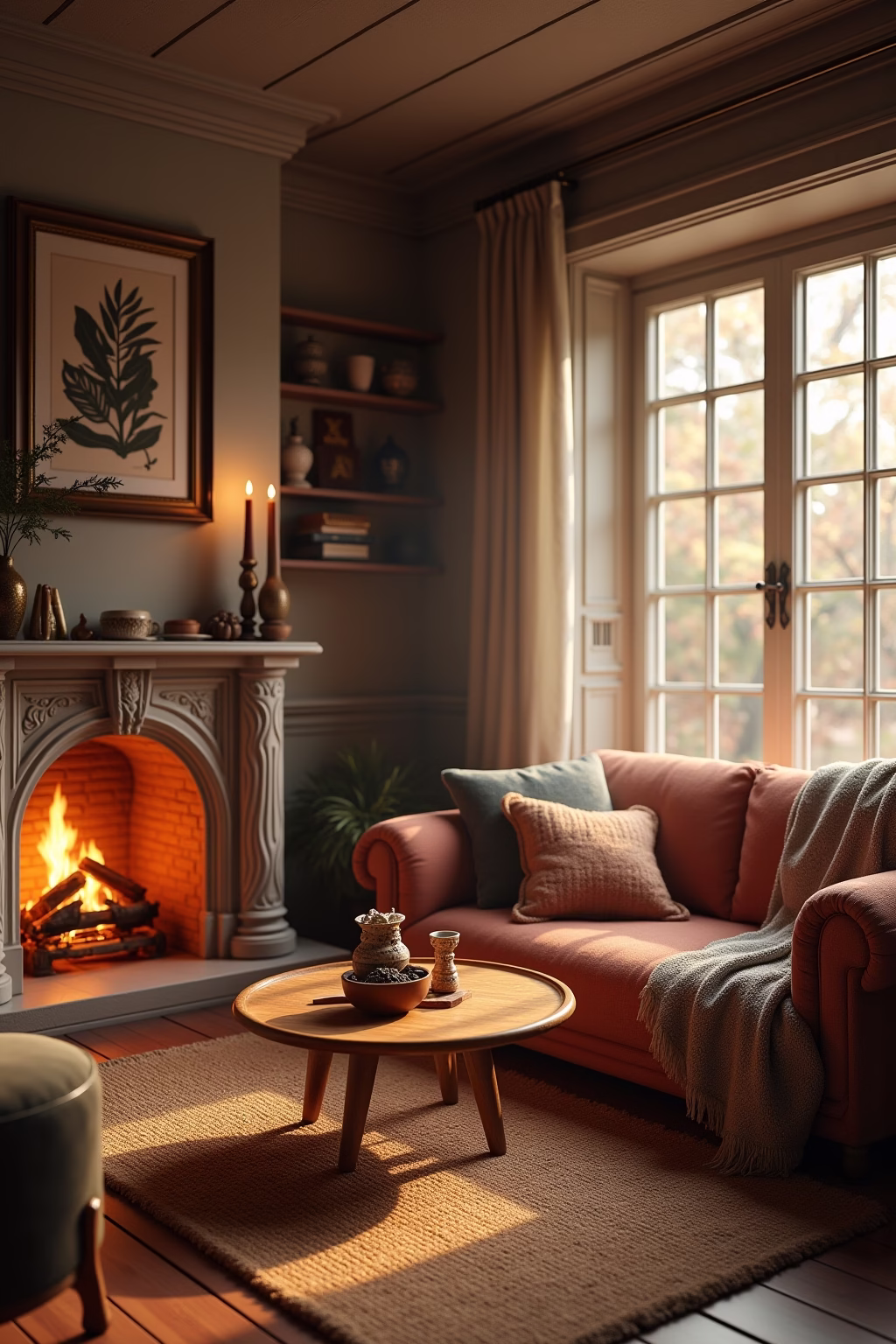 wohnzimmer gemuetlich einrichten outline 1